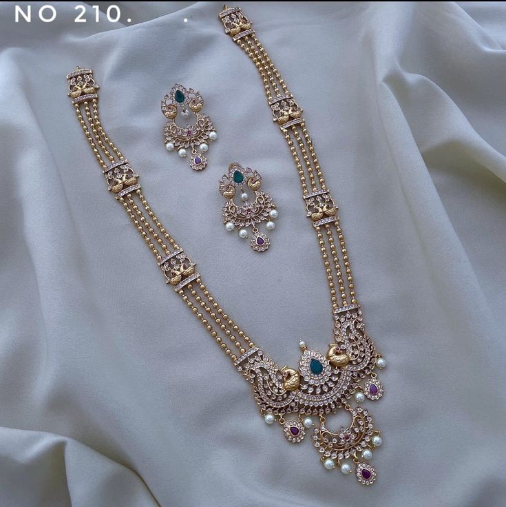 Maharani Long Diamond Necklace set